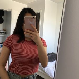 Urban Outfitters red crop top